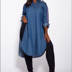 Long Light Weight Jean Shirt